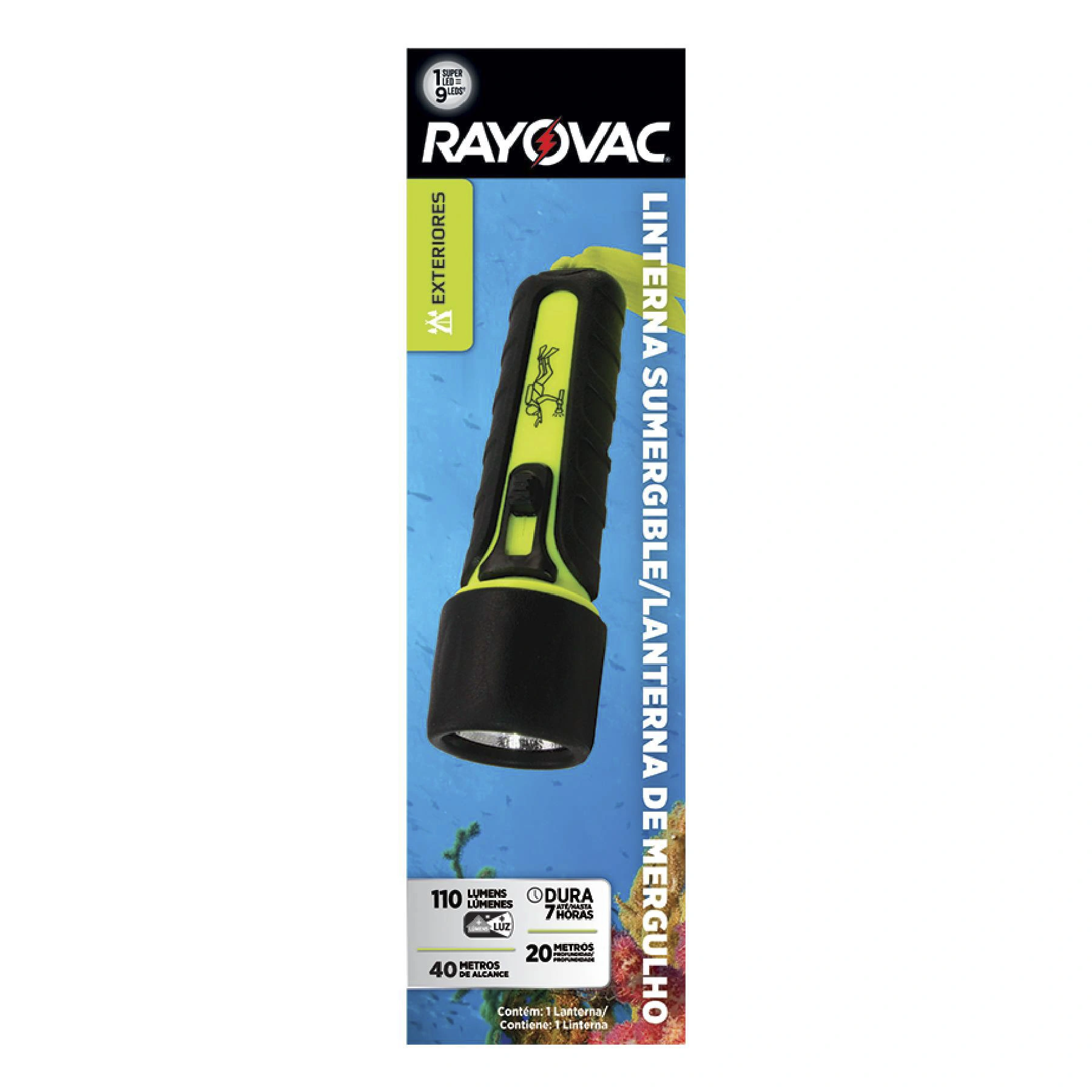 Lanterna Mergulho 1 LED(s) Preto Rayovac
