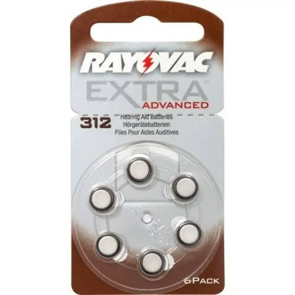 Pilha Rayovac Botao Auditiva 312