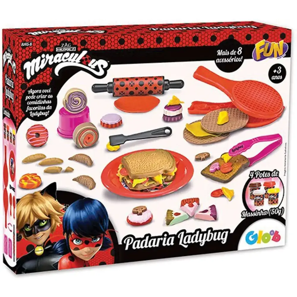 Massa De Modelar Fun Padaria Ladybug Ref.8145 8 Un