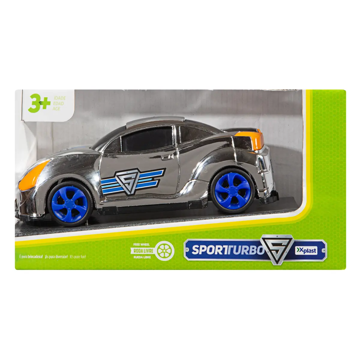 Carrinho Roda Livre Sport Turbo Xplast Silver