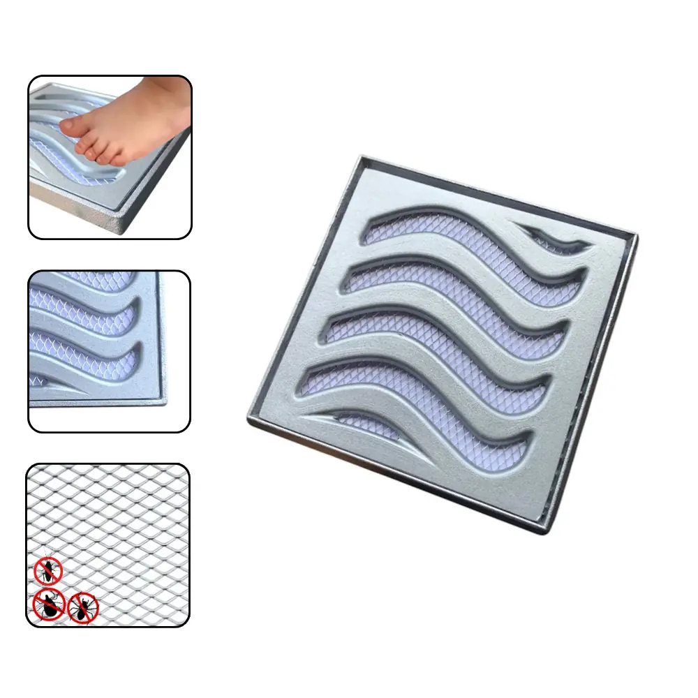 Ralo Grelha Elite 20x20 Anti Inseto Com Aro De Fixação