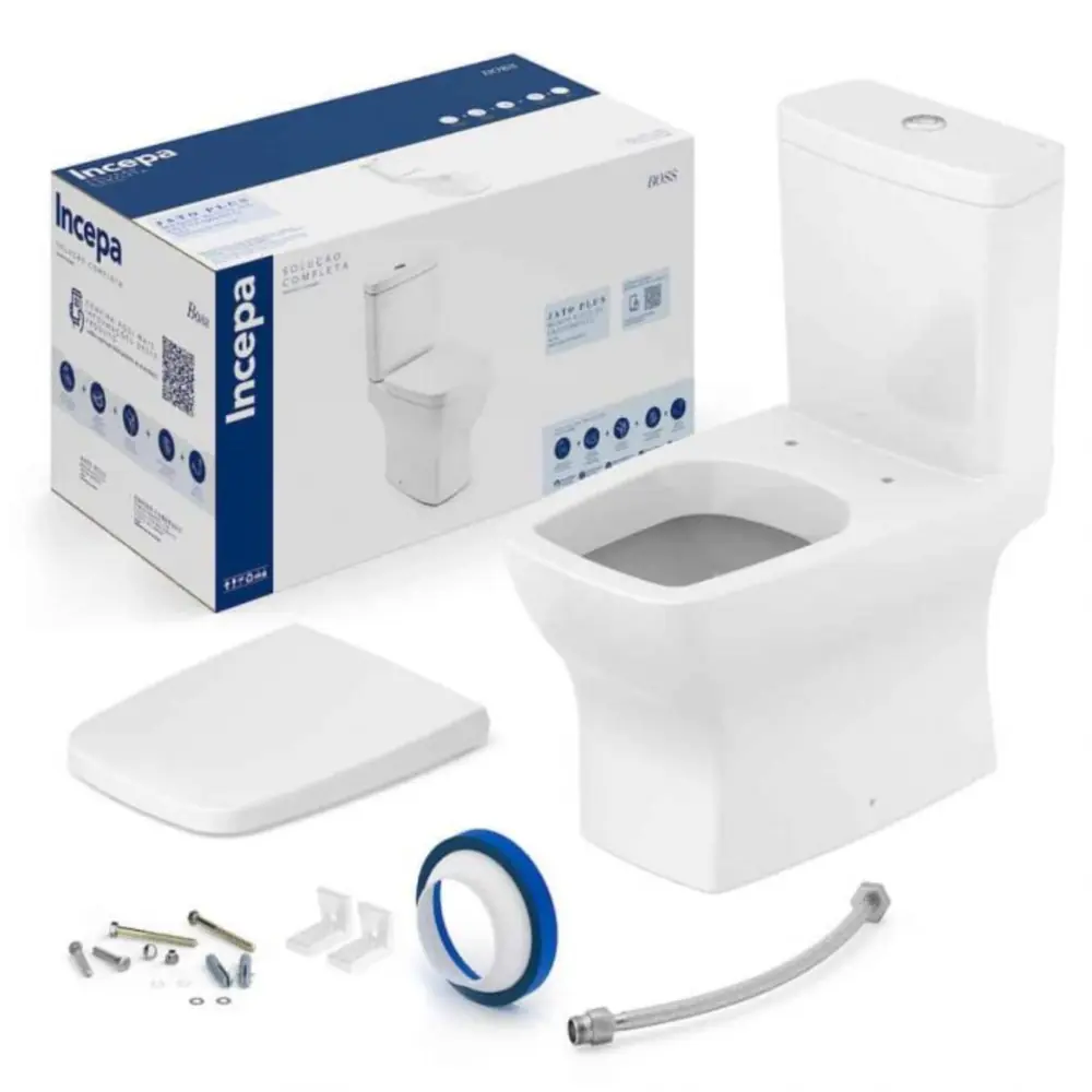 Kit In Bacia C/ Caixa Acoplada+inst+assento Pp Boss Branco - 1897230010100