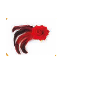 Presilha Flor C/pena Luxo Ref.q22092 Ledo