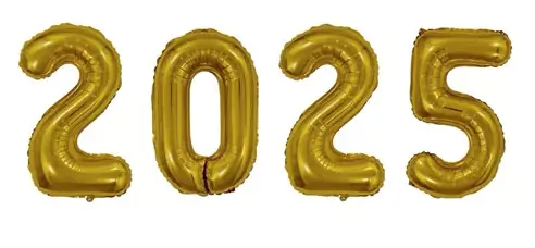 Kit 2025 Dourado 40cm Qfesta