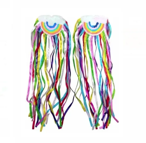 Ombreira Arco Iris C/fitas/pompom Qfesta