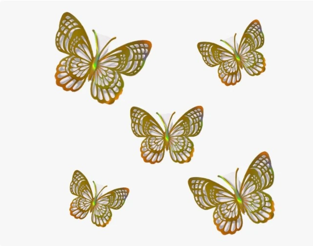 Borboleta Deco Papel 4 E 6cm Furta Cor 12 Q24093