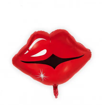 Balao Met Beijo Vermelho 65x70cm Qfesta