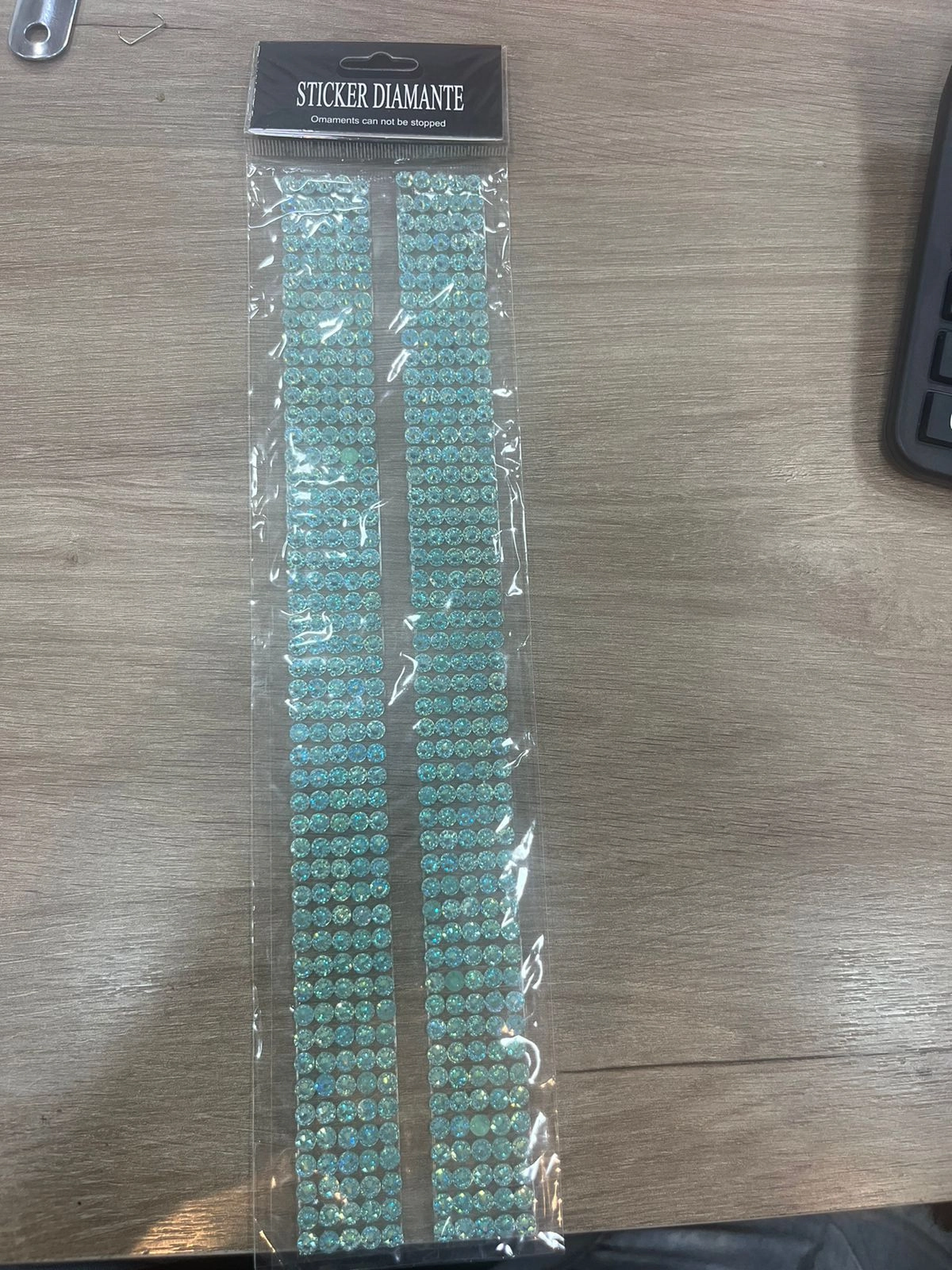 Cartela Adesiva Cristal Stickers Azul Gd 5614 Real Price
