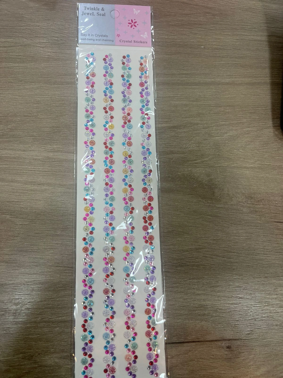 Cartela Adesiva Cristal Stickers Colorido Gd 5623 Real Price