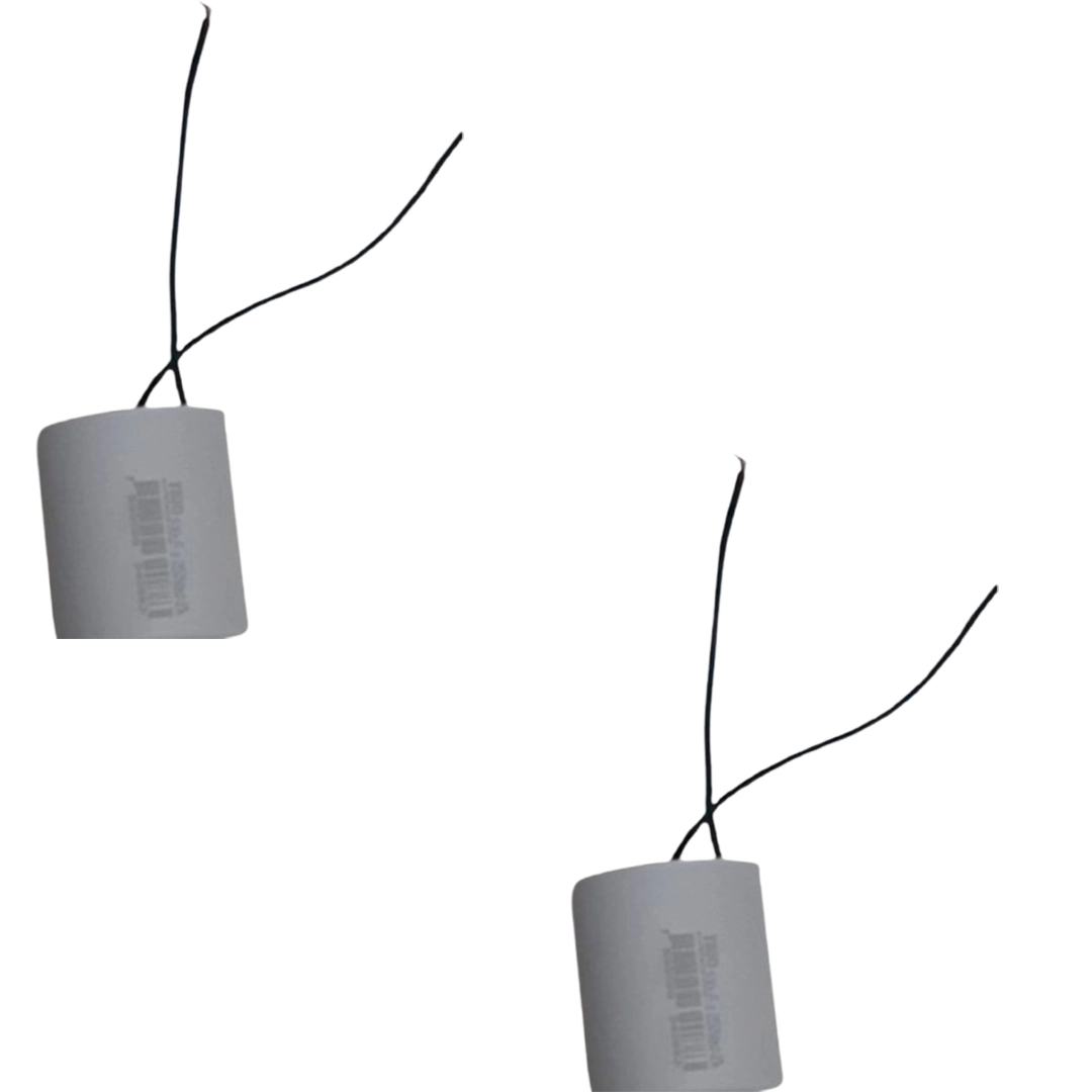Kit 2 Capacitor 45x250v 2 Fios Metalizado Trio