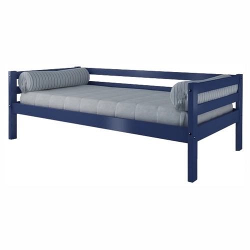 Sofá Cama Azul Madeira Maciça