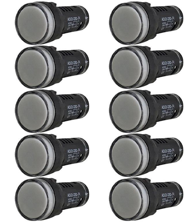 Kit 10 Sinaleiro Led Ad22-22mm 220v Branco Stark
