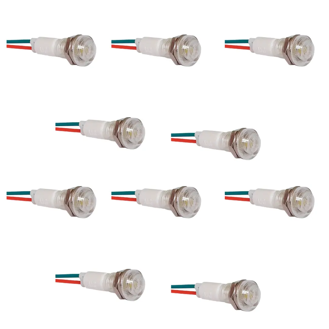 Kit 10 Sinaleiros 9mm Branco 24v Lukma