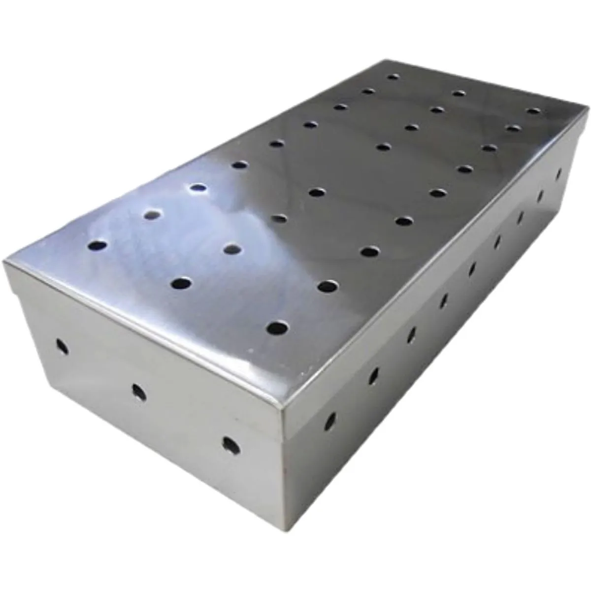 Estojo Em Aço Inox - Perfurado - 20 X 10 X 5 Cm - Açonox