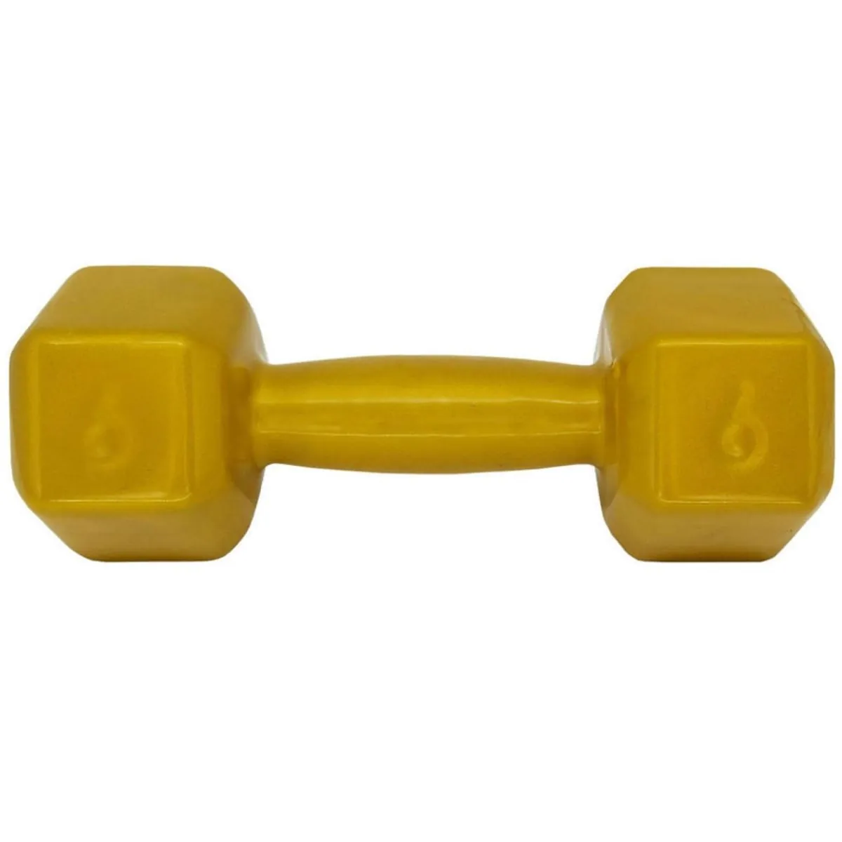 Halter Acte Sports 6 Kg - Emborrachado Sextavado Dourado