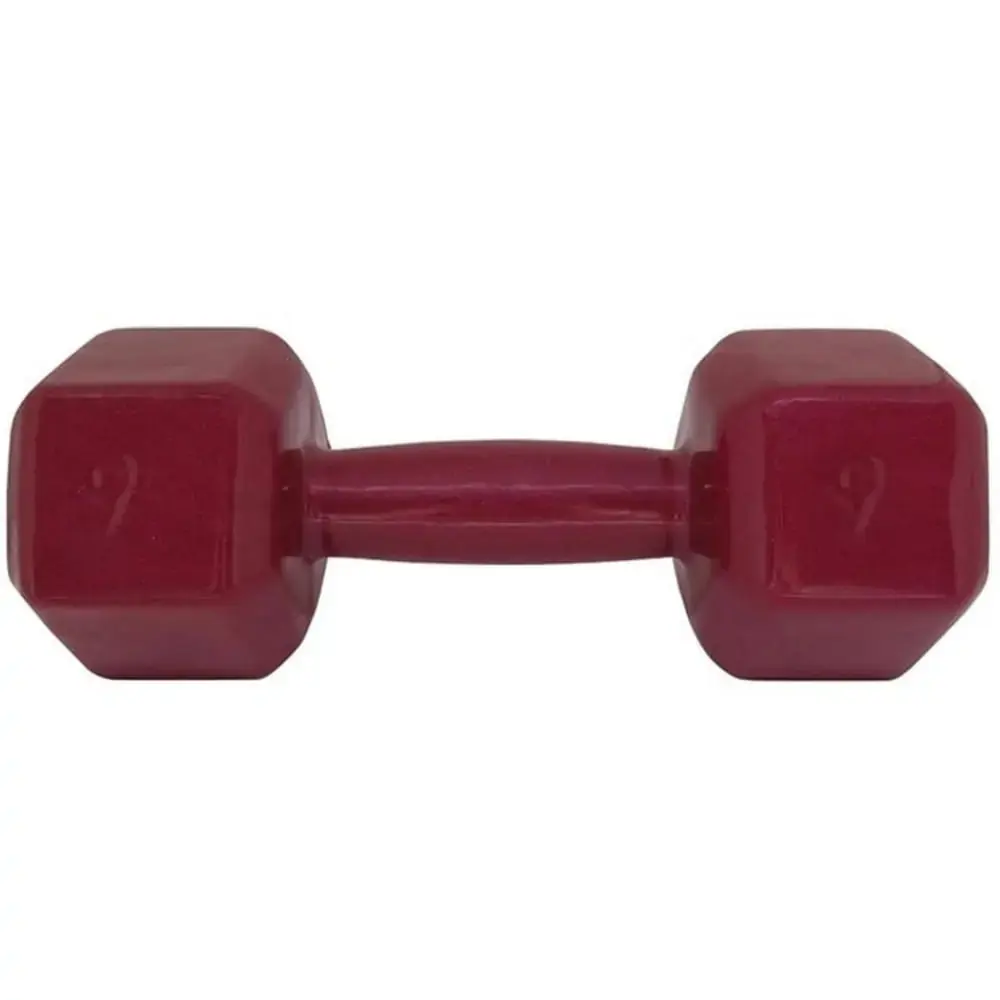 Halter Acte Sports 9 Kg - Emborrachado Sextavado Vinho