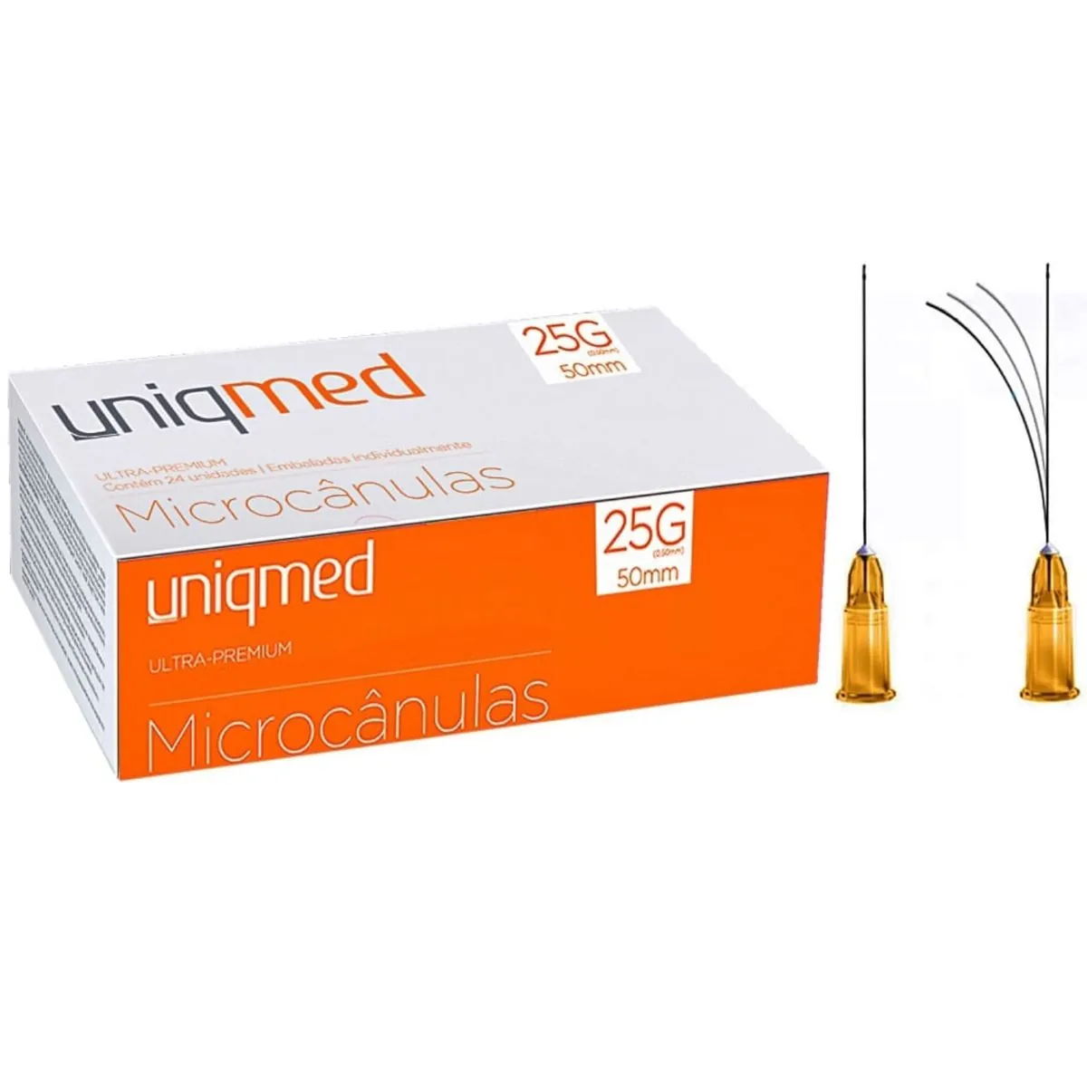 Microcânula Ultra-Premium Uniqmed 25G 0,50x50mm - unidade