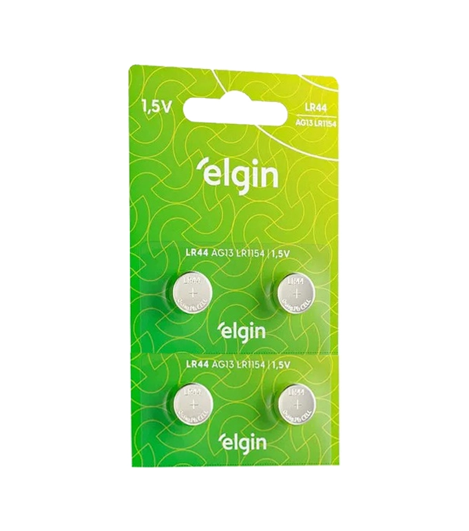 Kit 4 Pilhas Botao Eletr Lr44 1,5v Elgin