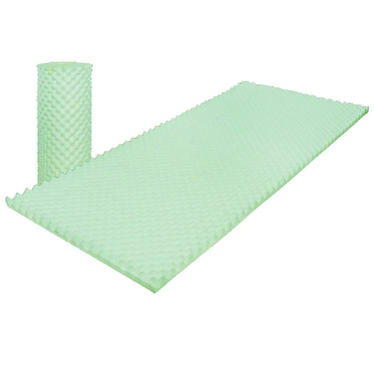 Colchão Tipo Caixa De Ovo Luckspuma - Solteiro - D33 - Verde