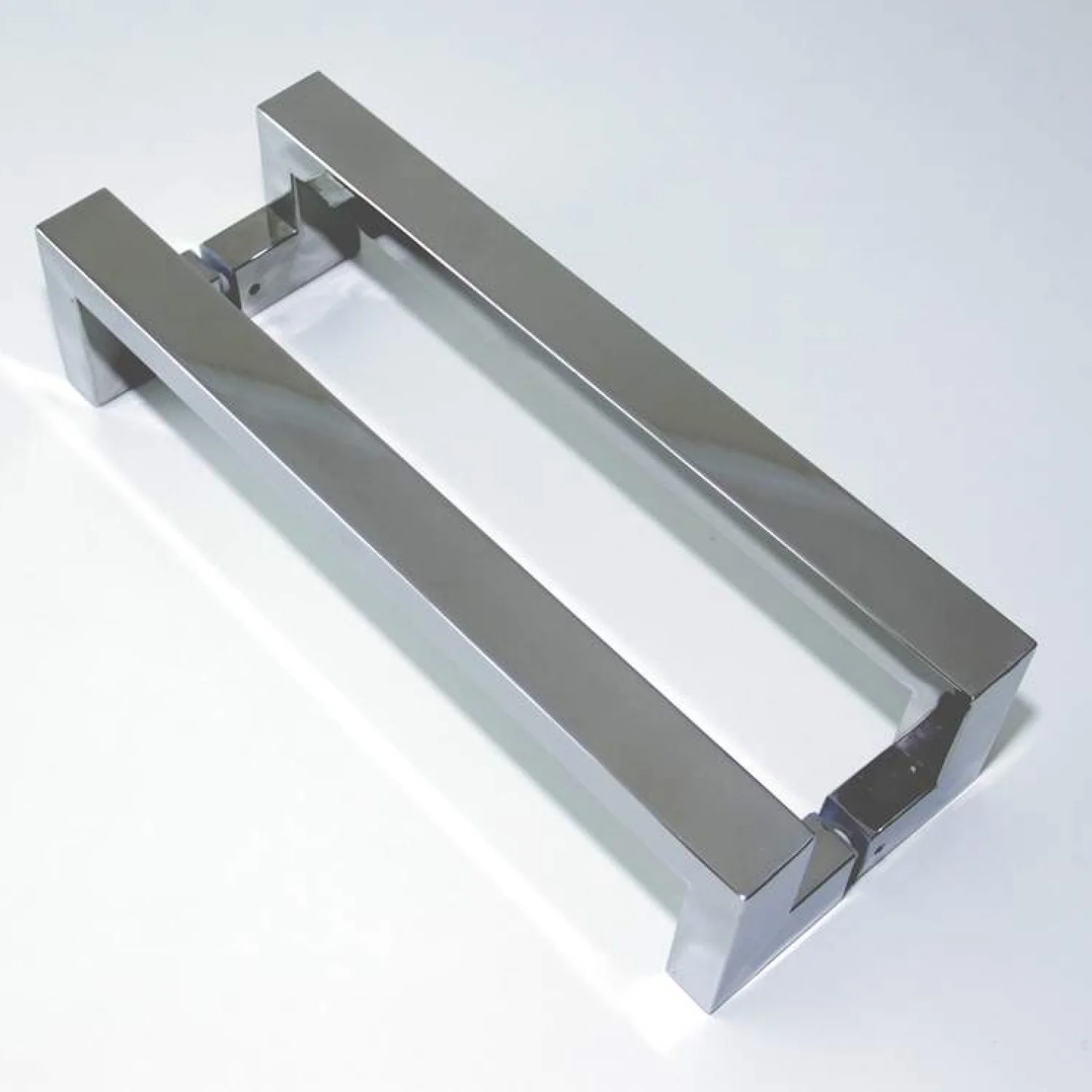 Puxador Para Porta Duplo Em Inox Tokyo 40cm Geris Prata