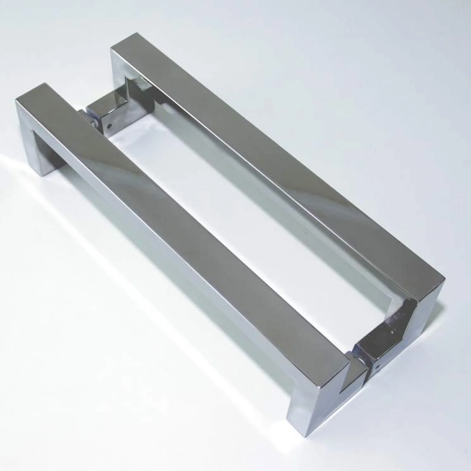 Puxador Para Porta Duplo Em Inox Tokyo 60cm Geris Prata