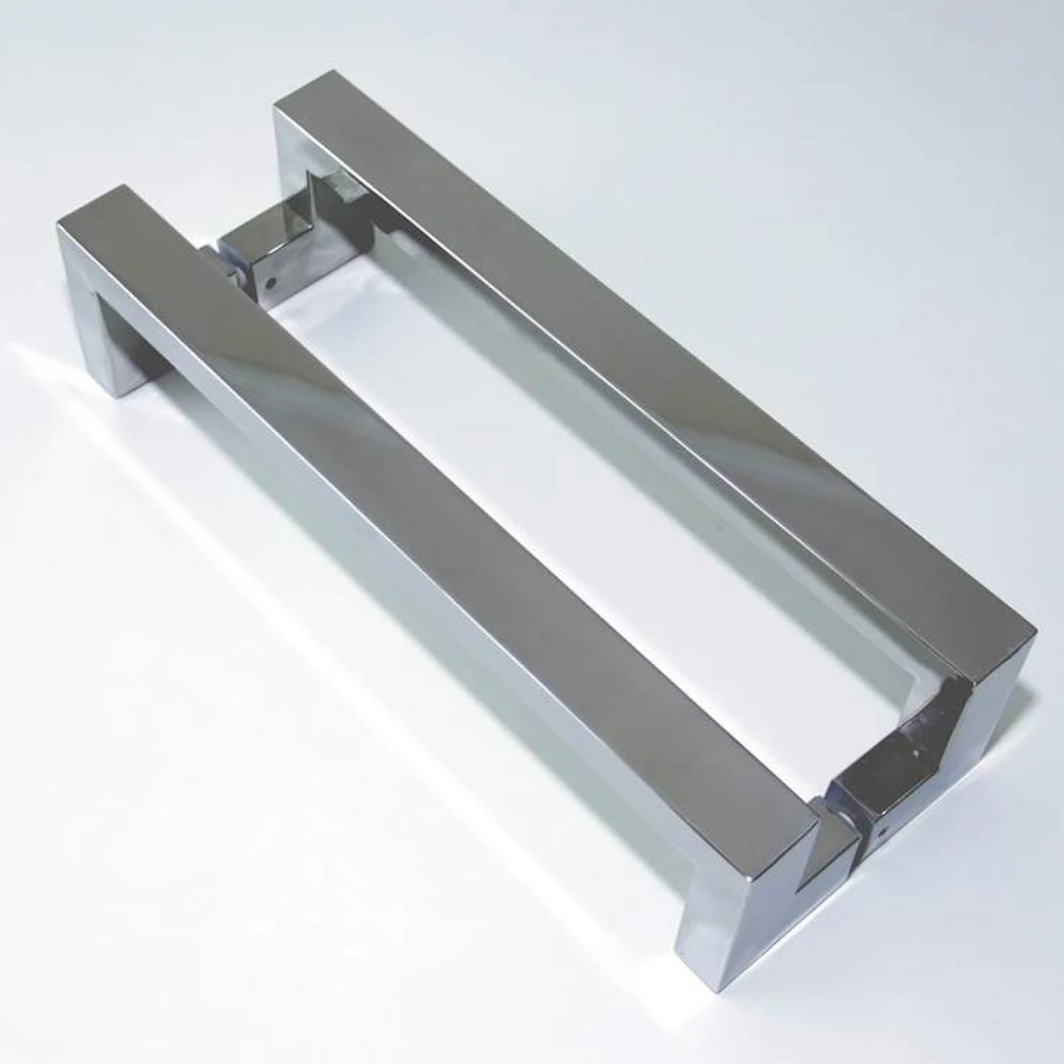 Puxador Para Porta Duplo Em Inox Tokyo 80cm Geris Prata