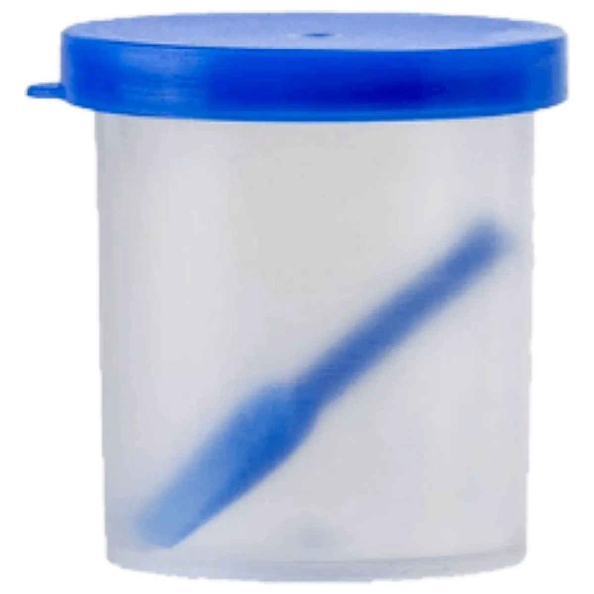 Coletor para Fezes Urina - Tampa de Pressão - Azul - 50 ml - RIO AUREMAR PLASTICOS LTDA ME