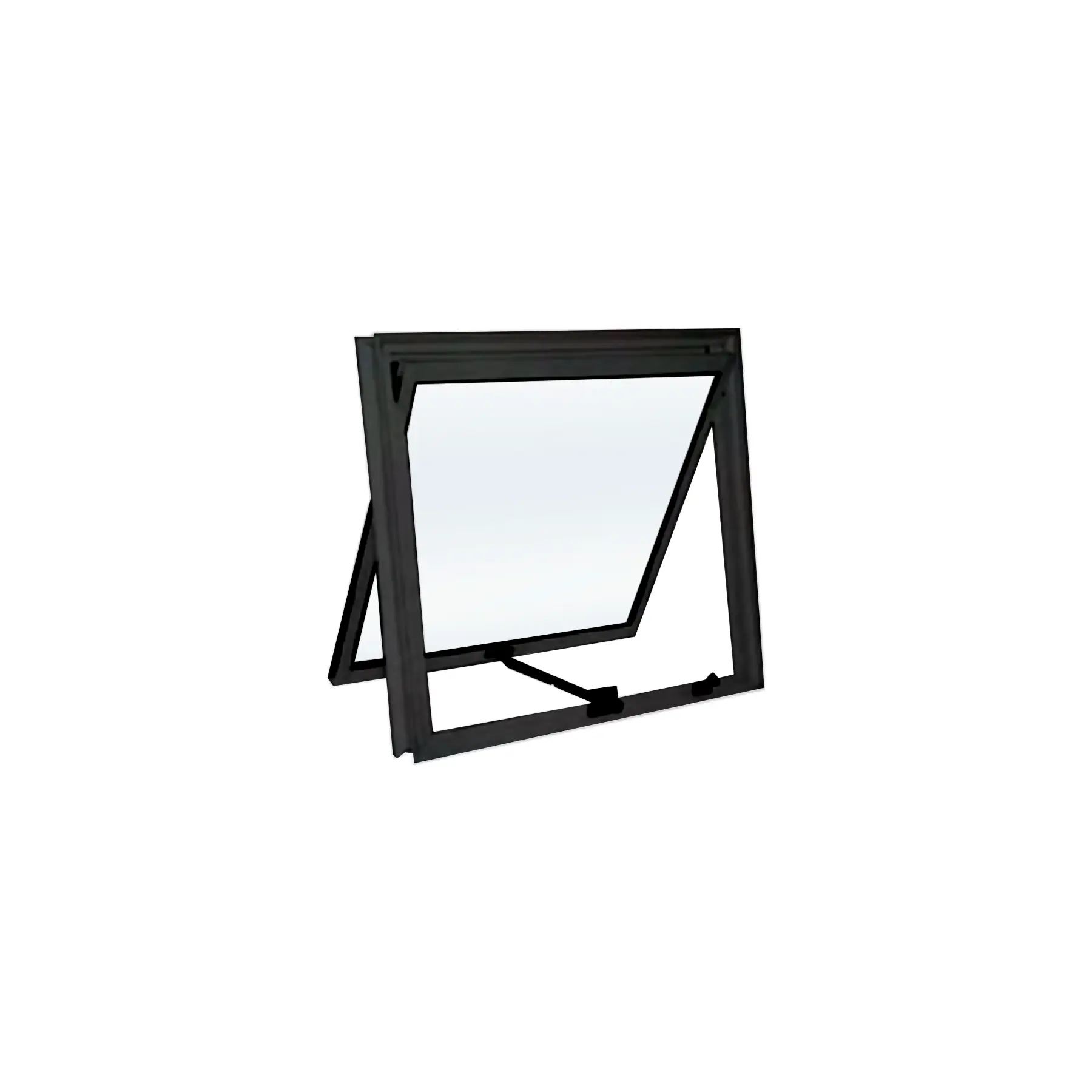 Janela Maxim-ar Alumínio Pintado Preto Linha Slim com Vidro Liso 40x60cm Líder