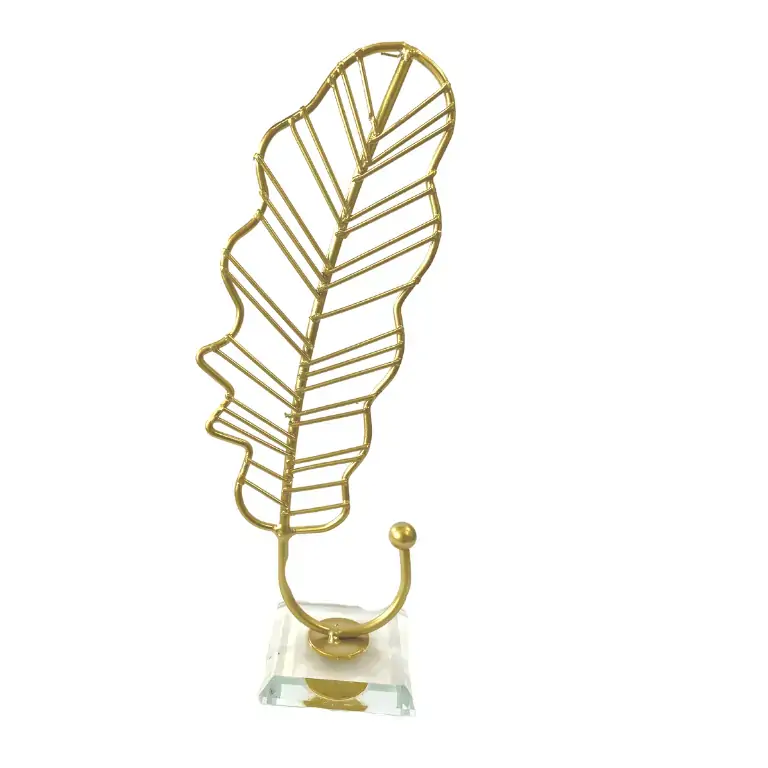 Escultura Folha Pedestal Base 24x6 127477 Ld