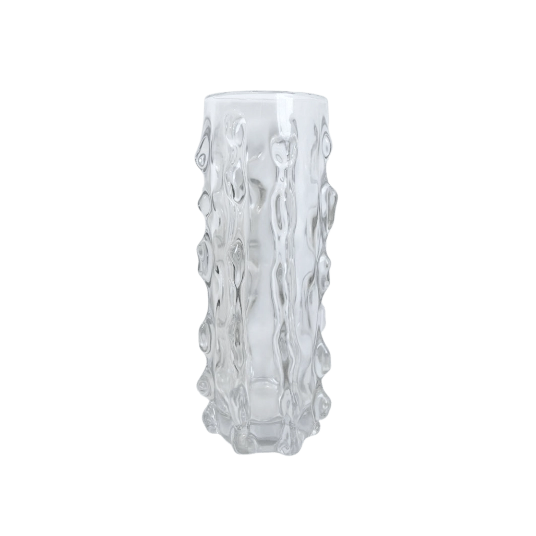 Vaso Vidro Clear Relevo 29.5x9.5cm 132351 Ld