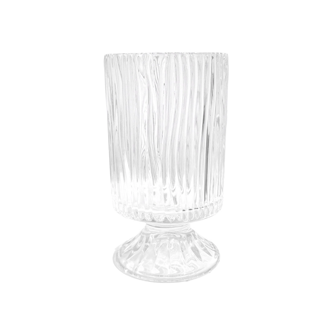 Vaso Vidro Ambar Relevo 10x29.5cm 132380 Ld