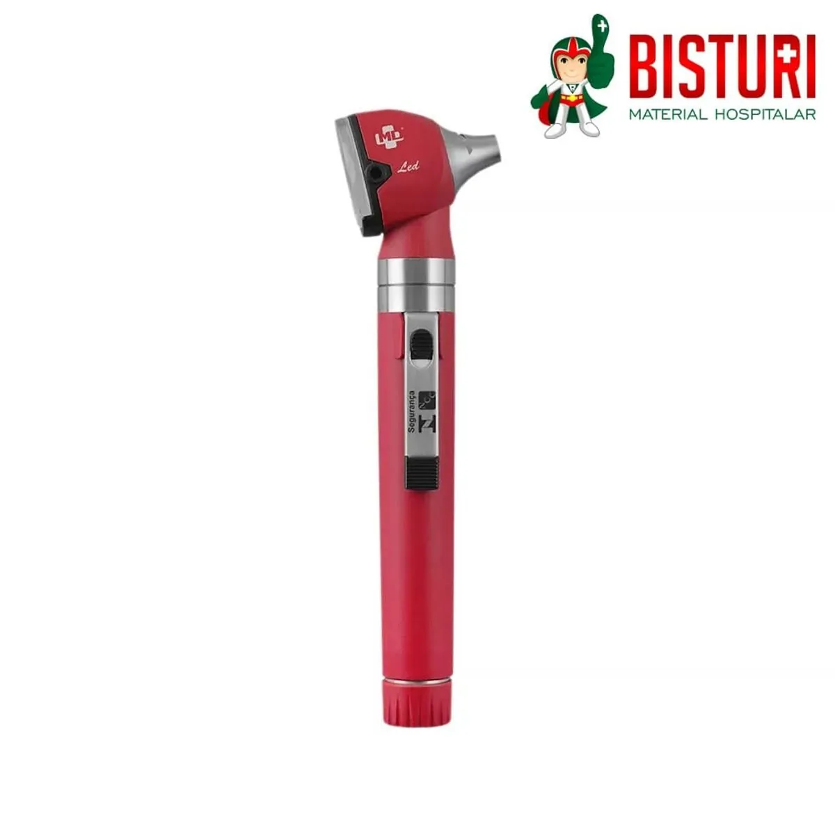 Otoscopio Md Omni 3000 Led Estojo Vermel