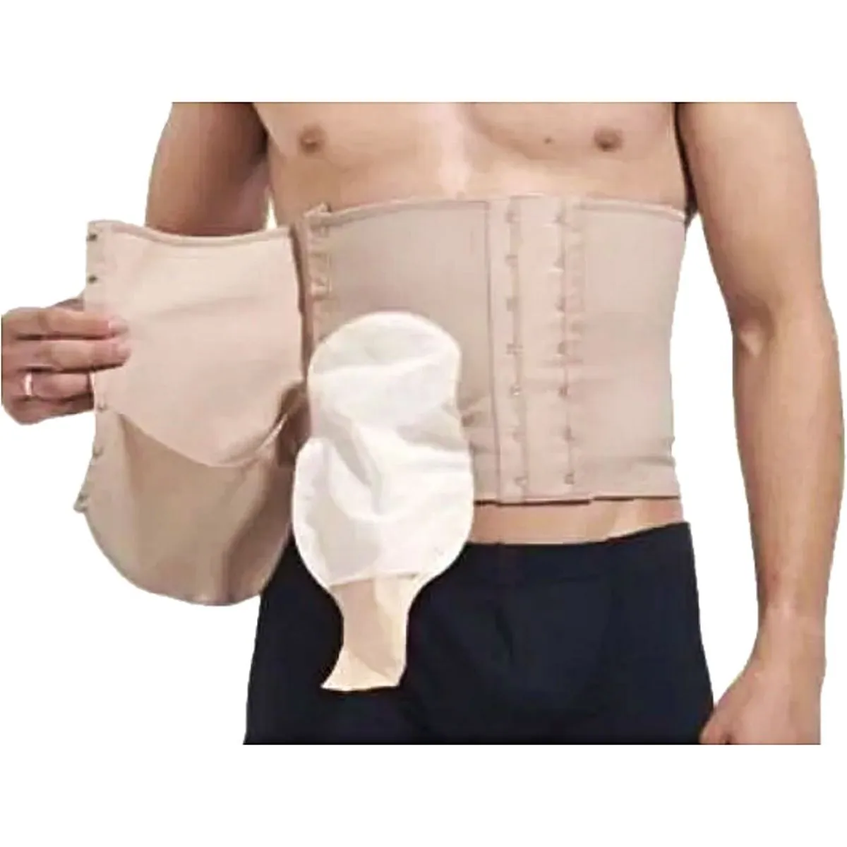 Cinta Bolsa Colostomia Chocolate Tam XGG Curta - unidade