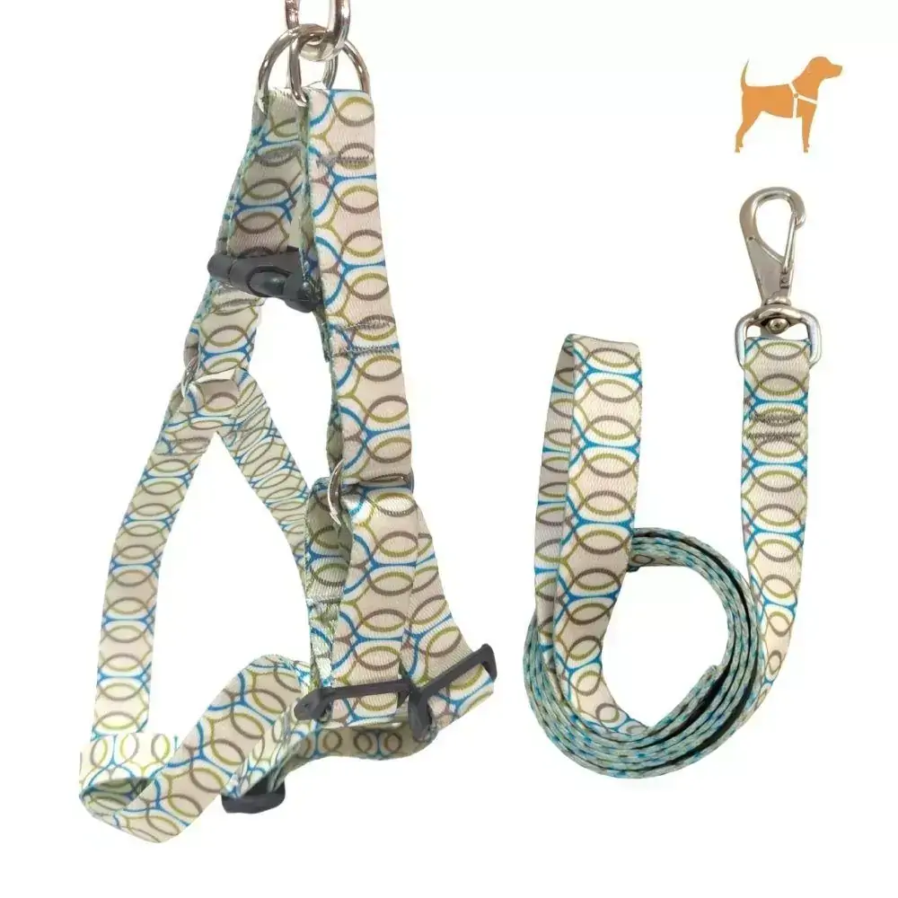 Coleira Peitoral Americano com Guia para Cachorro Argolas