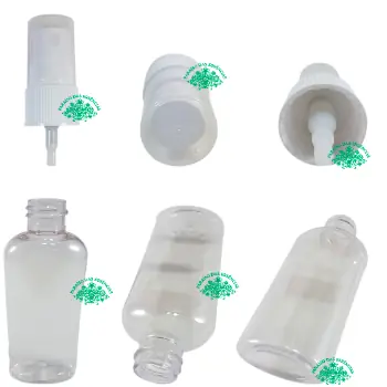 Frasco Pvc 60ml Oval 20/410 Ref.60/1m1 C/valvula
