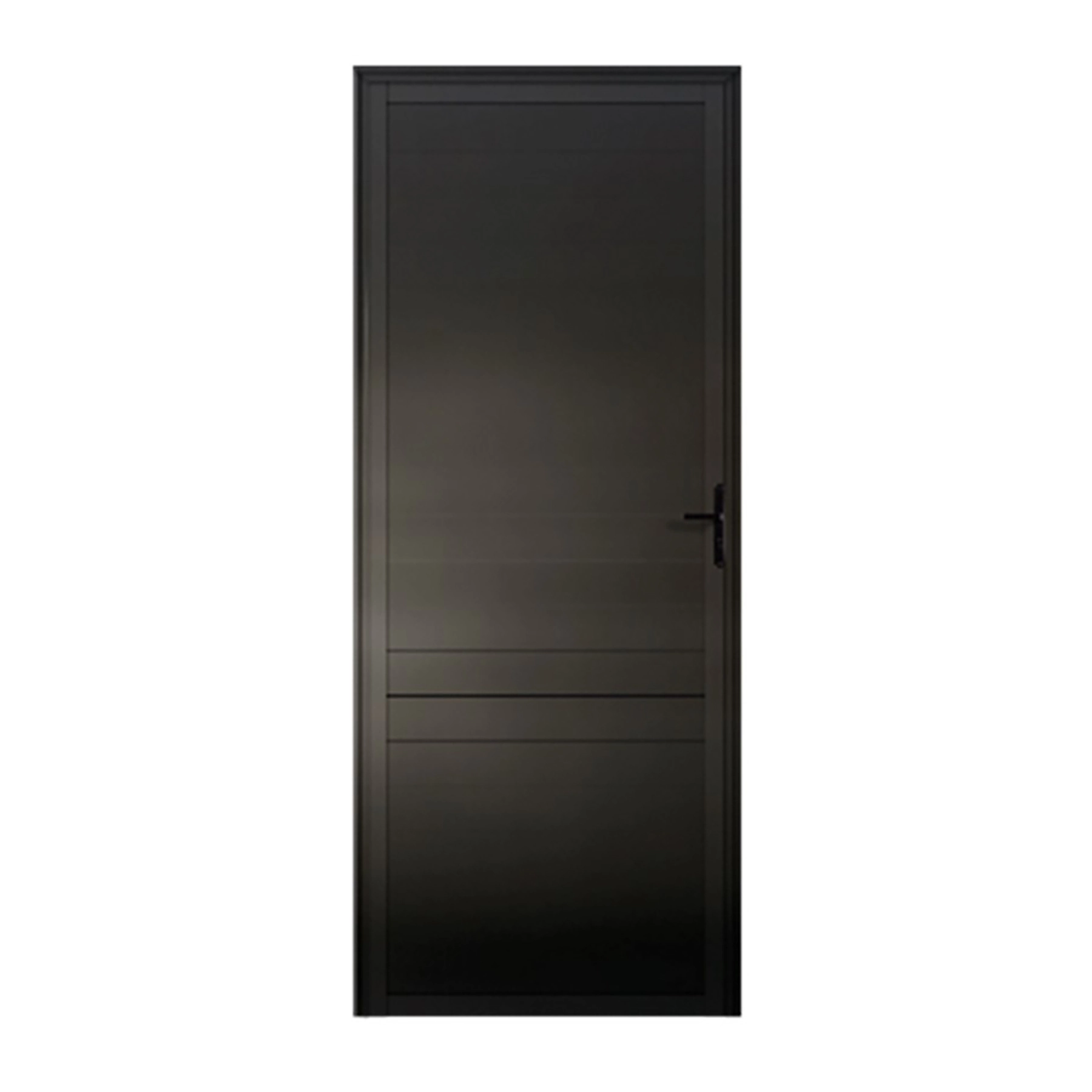 Porta Lambril de Giro 1 Folha Alumínio Pintado Preto 2,10x0,86m Lado Esquerdo Linha Palace Líder