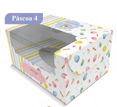 Caixa Ovo 250/350g Visor Vitrine Pascoa 4 Emp Box