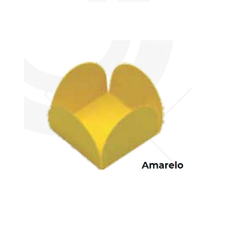 Forma 4 Petalas Amarela Desmontada C/50