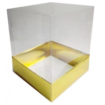 Caixa Minibolo Moni Ouro 13x13x12,5cm