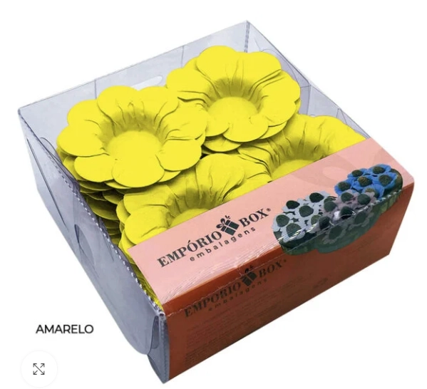 Forminha Petala De Papel Amarelo C/50 Emporio Box