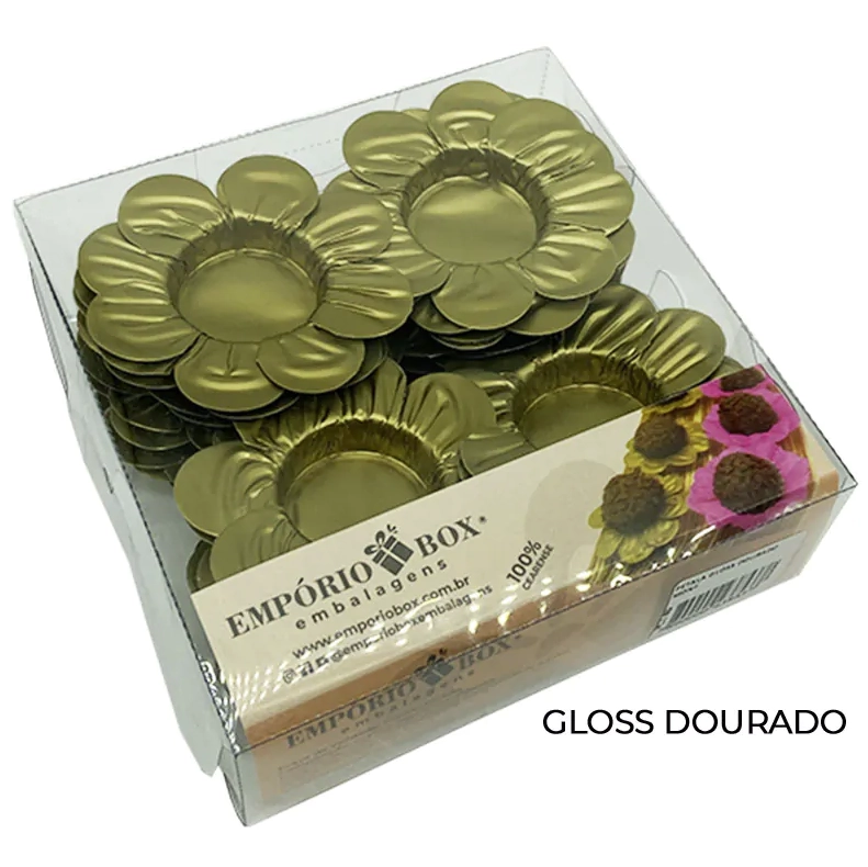 Forminha Petala Gloss Dourado C/40 Emporio Box