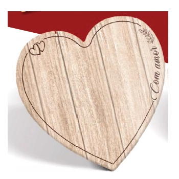 Cakeboard Coracao Rustico C/amor 31cm