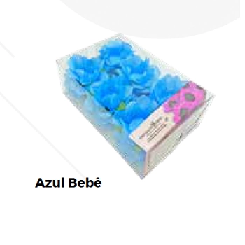 Forminha Seda Flor Lily Azul Bebe C/30 Emporio Box