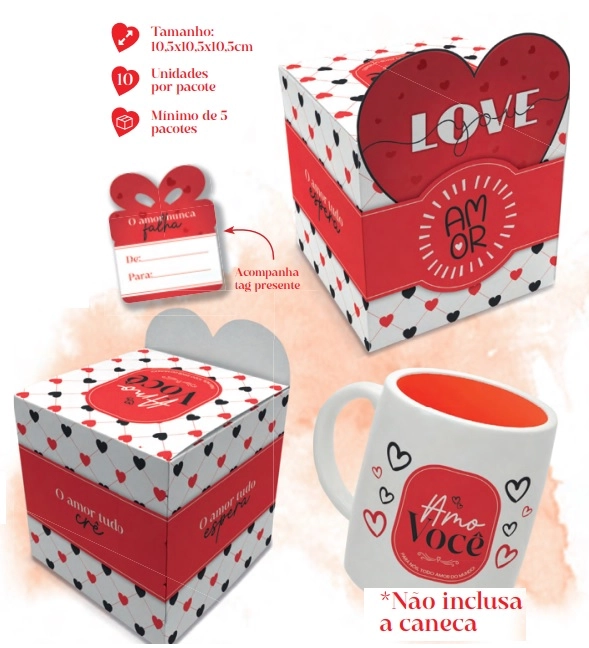 Caixa Presente Caneca Amor Emporio Box
