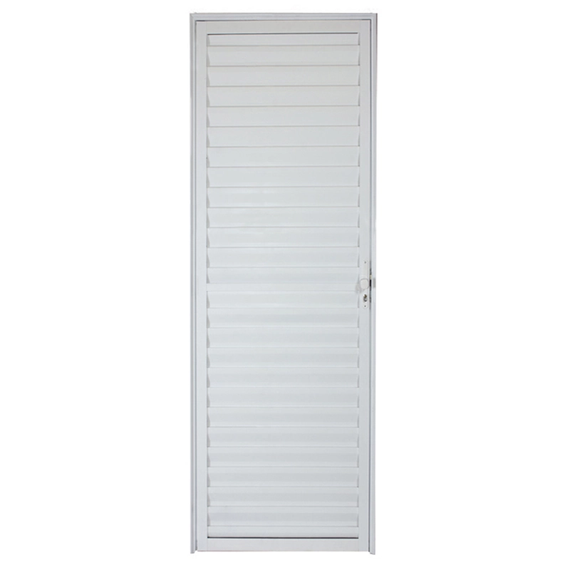 Porta De Alumínio Branco Palheta Cmc Modular - Lado Esquerdo - 2.10 (a) X 0.60 (l)