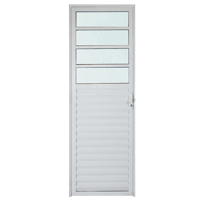 Porta De Alumínio Branco De Cozinha Basculante Cmc Modular - Lado Esquerdo - 2.10 (a) X 0.80 (l)