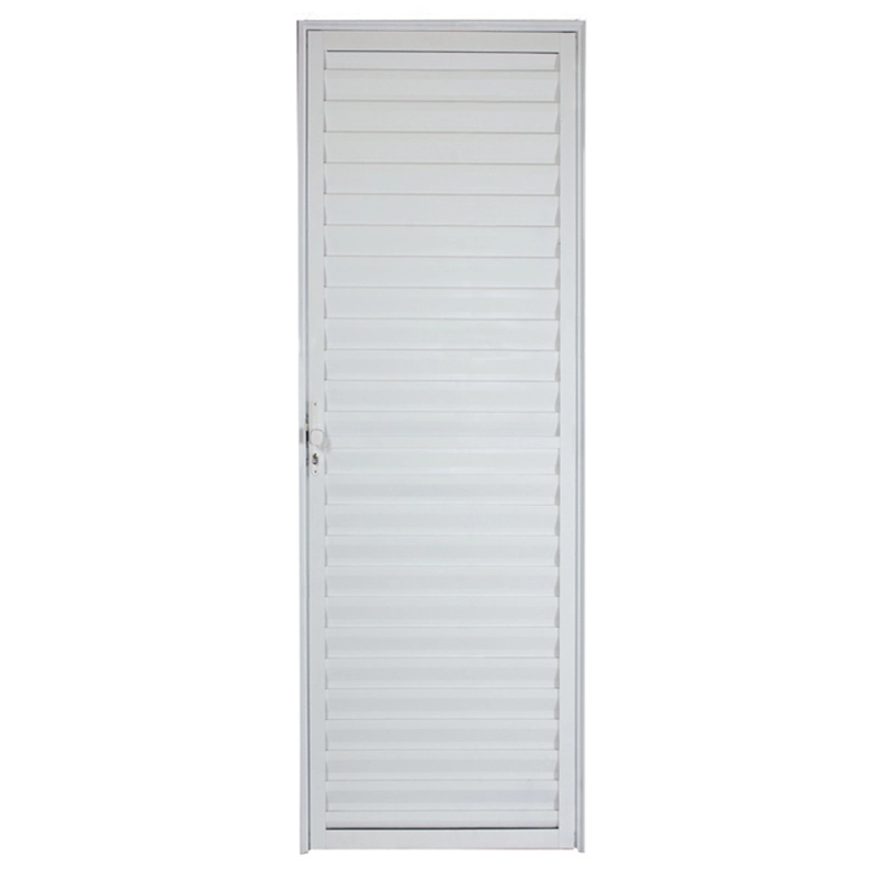 Porta De Alumínio Branco Palheta Cmc Modular - Lado Direito - 2.10 (a) X 0.90 (l)