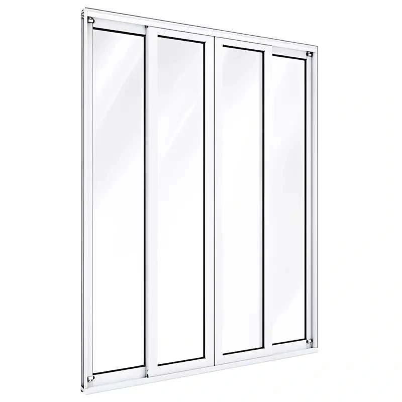 Porta De Sacada De Correr De Alumínio Branco 4 Folhas Cmc Classic - 2.10 (a) X 2.00 (l)
