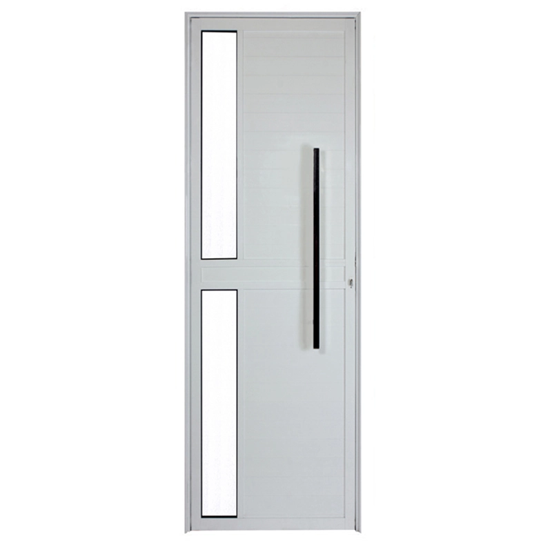 Porta Lambril De Alumínio Branco Com Vidro E Puxador Cmc Classic - Lado Esquerdo - 2.10 (a) X 0.80 (l)