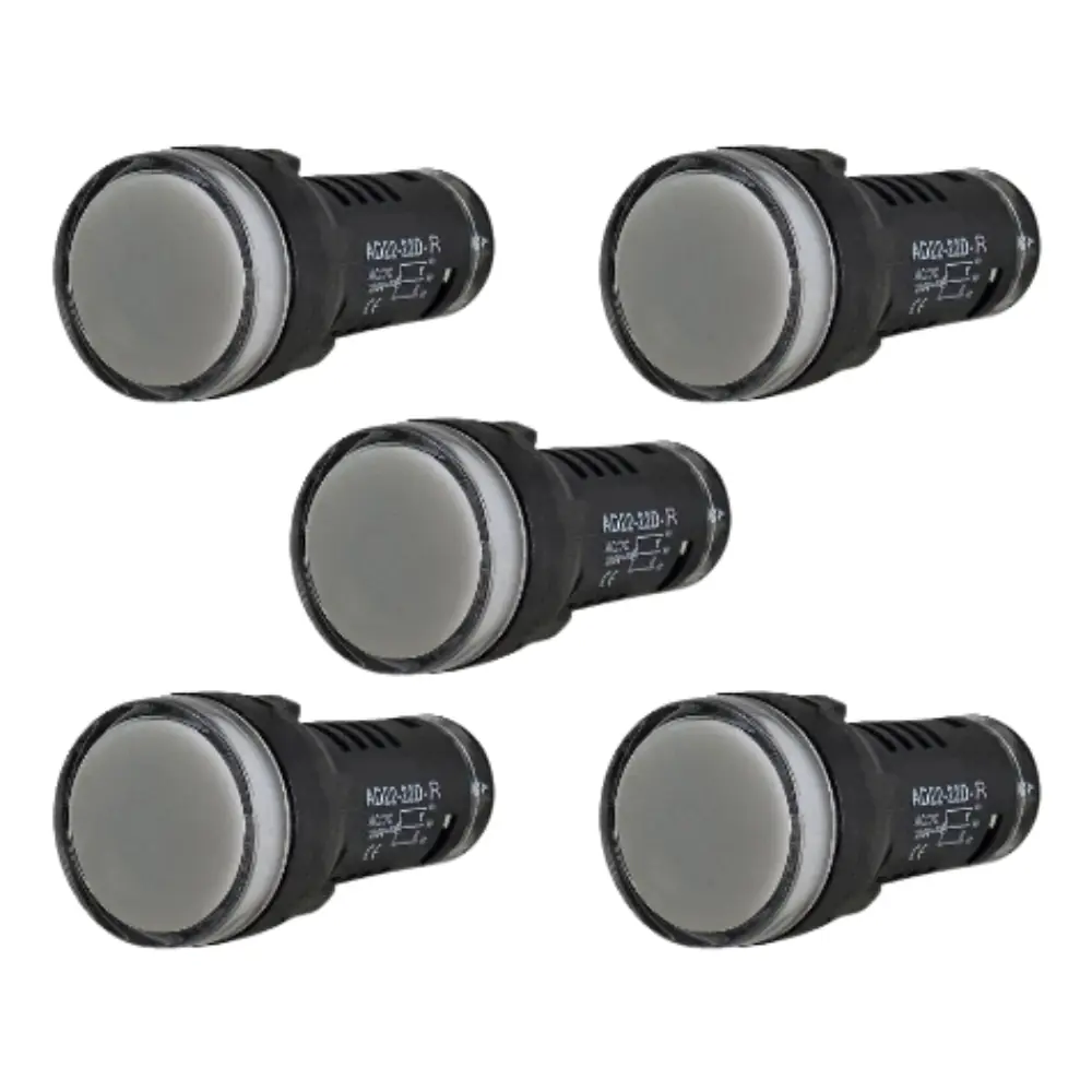 Kit 5 Sinaleiro Led Ad22-22mm 220v Branco Stark